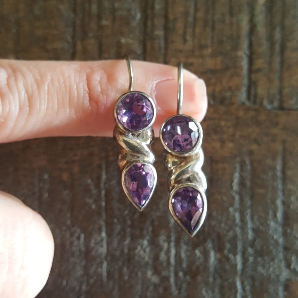 Amethyst Sterling Silver Earrings